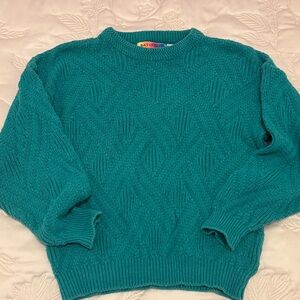 1980’s Teal Sweater for Women